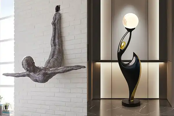 مجسمه بزرگ برای منزل + دکوراسیون مدرن و مینیمال با مجسمه بزرگ برای منزل