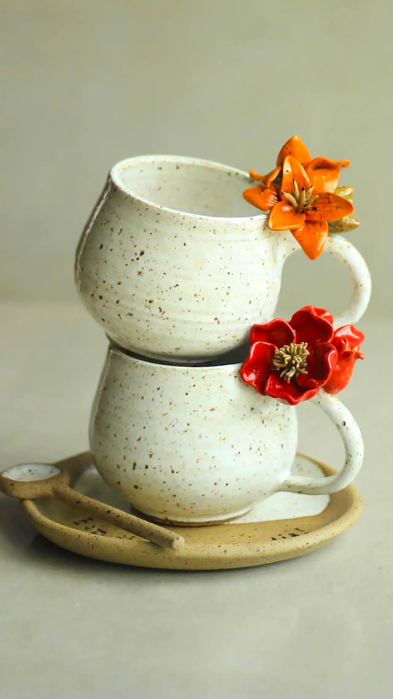 ماگ سفالی رنگ شده