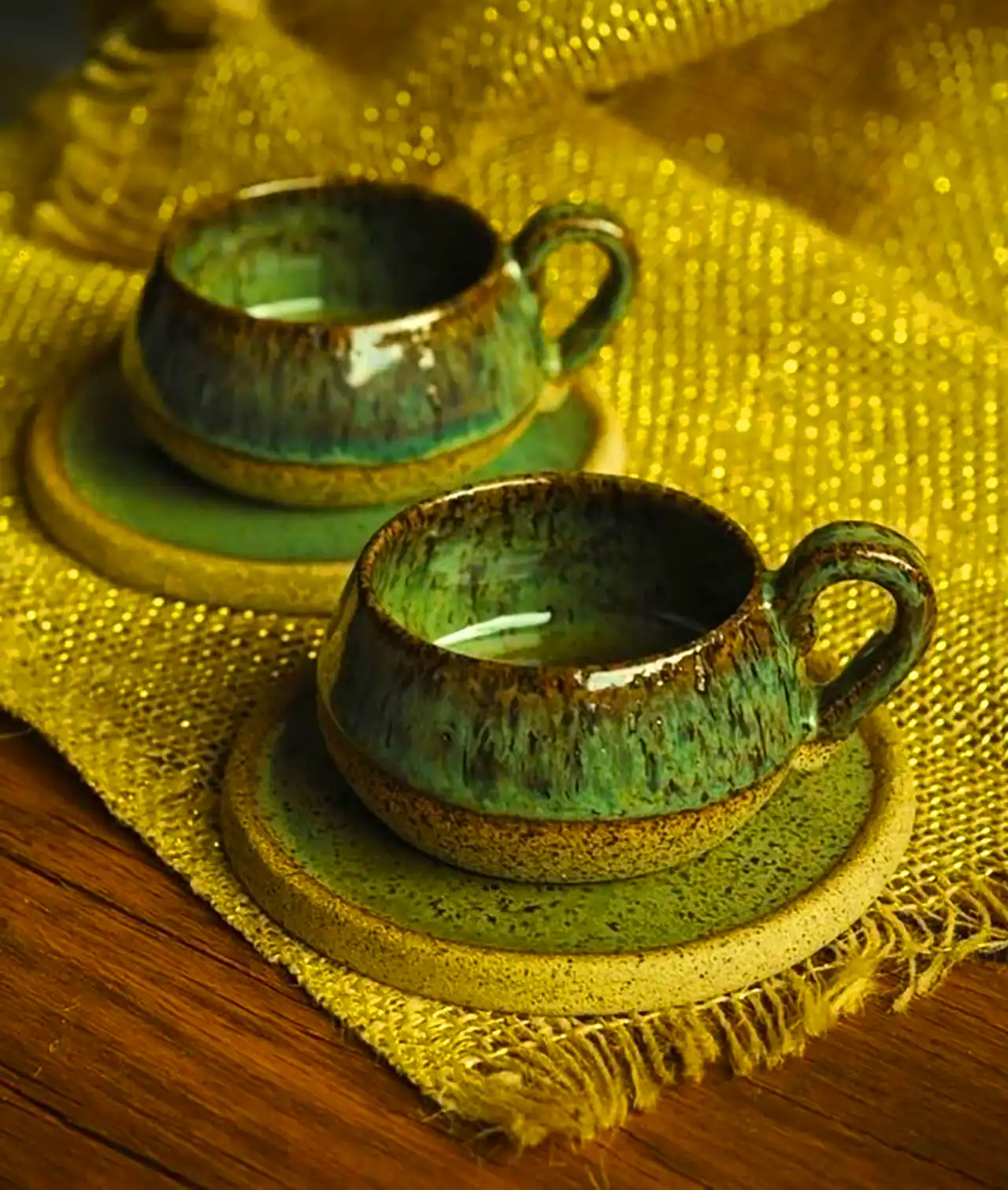 ماگ سفالی رنگ شده