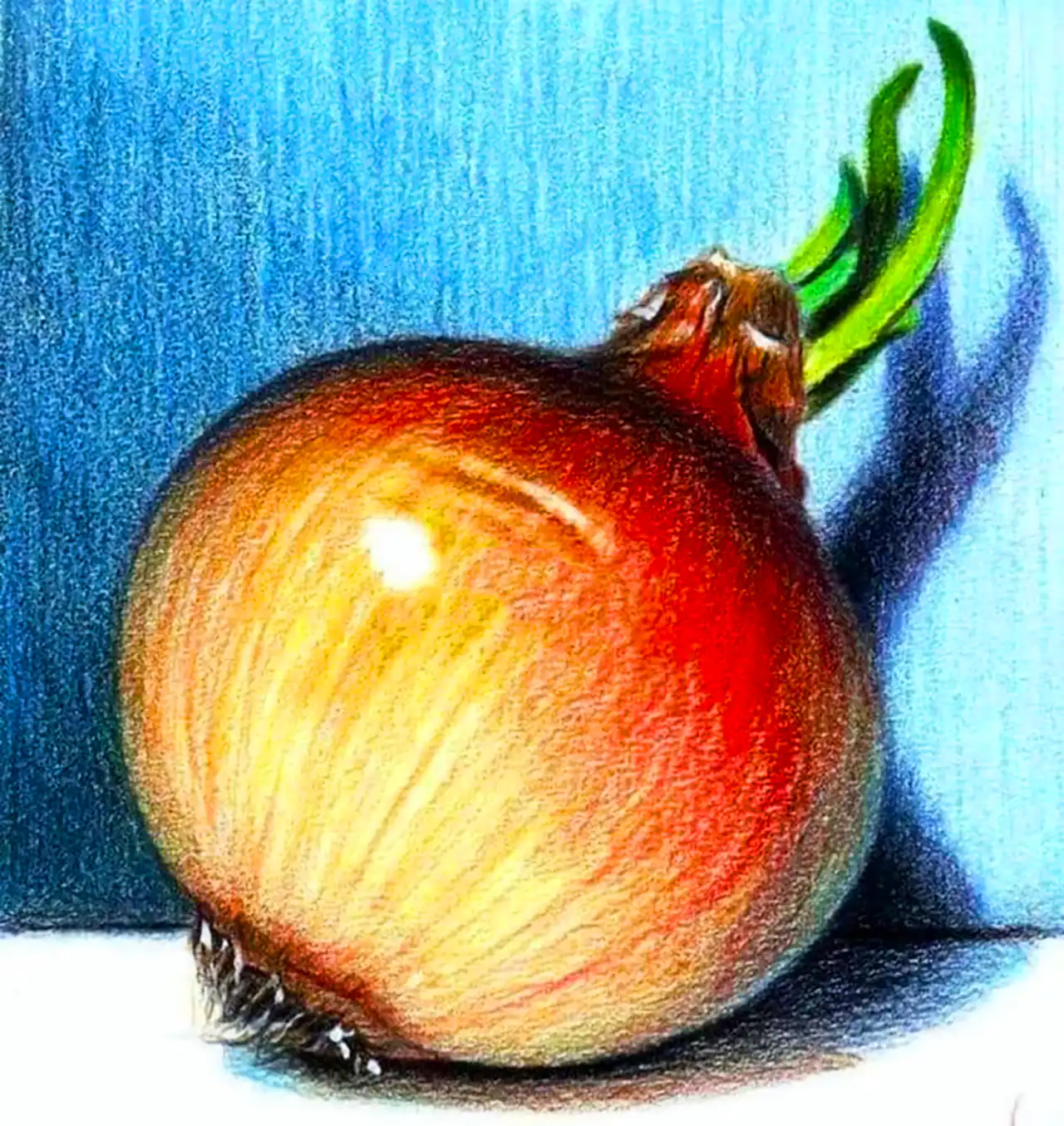 نقاشی سه بعدی با مداد رنگی