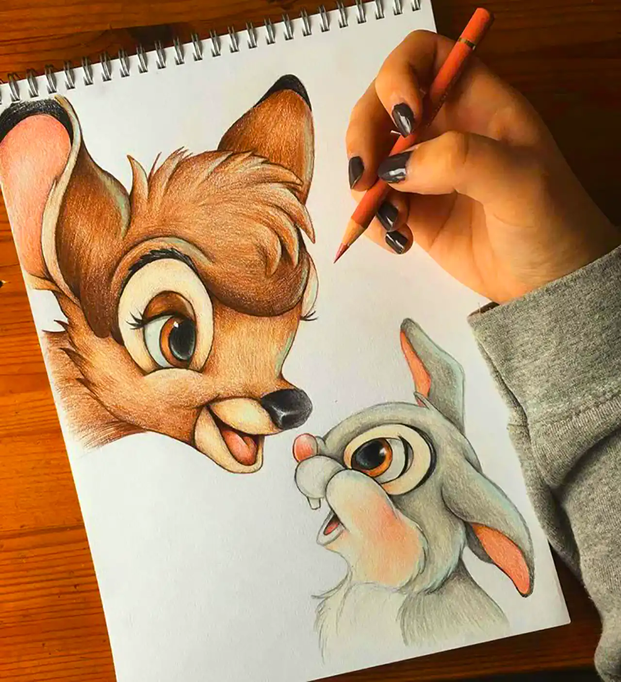 نقاشی سه بعدی با مداد رنگی
