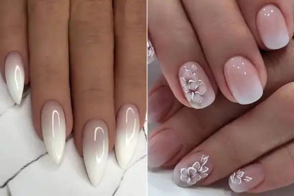 ناخن امبره سفید شاین + درخشش و ظرافت بیپایان با ناخن امبره سفید شاین