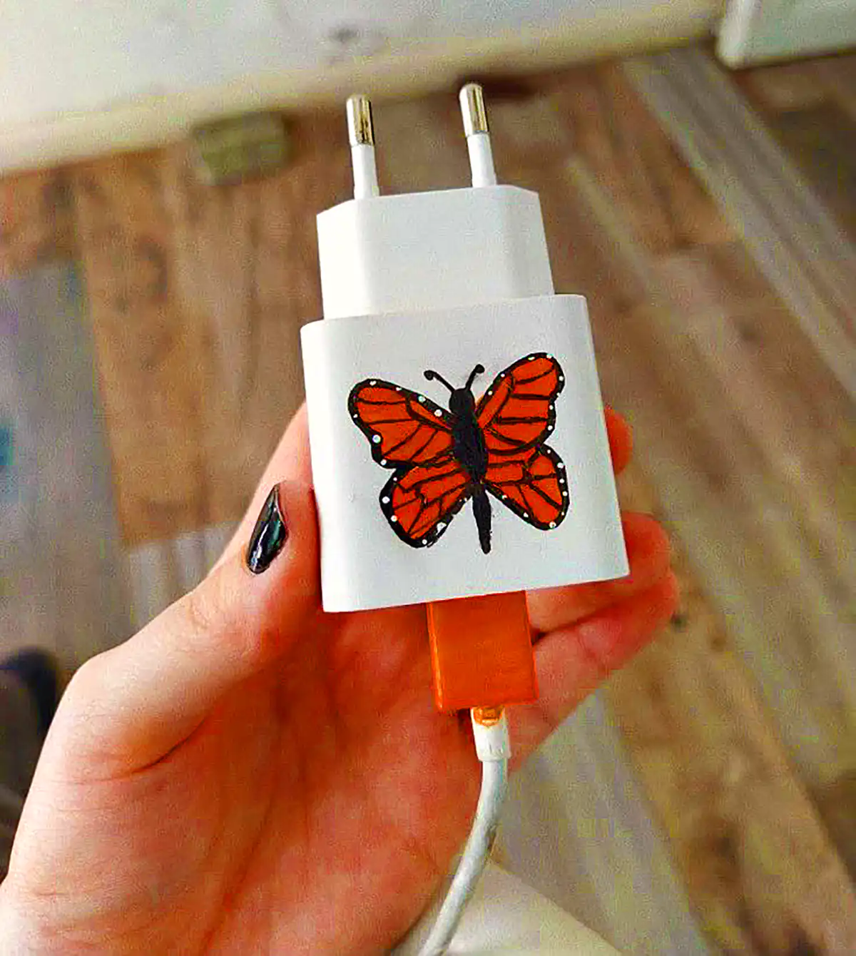 نقاشی روی شارژر