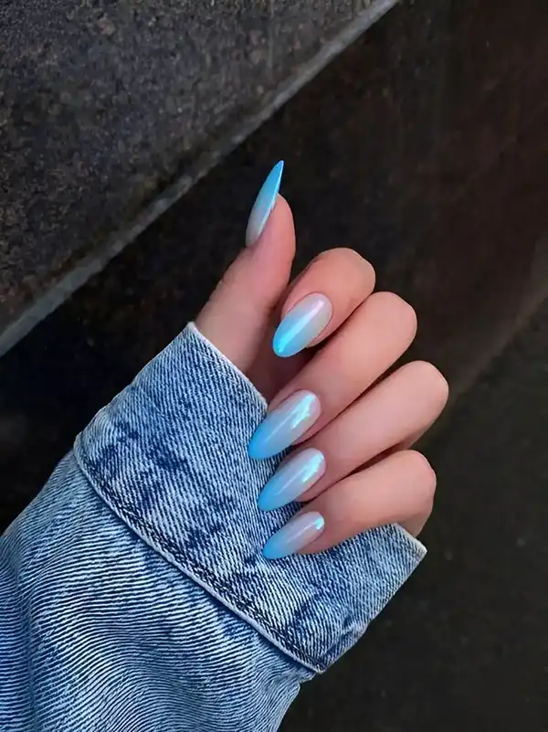 ناخن امبره سفید ابی + ناخن امبره سفید ابی ترند محبوب در دنیای زیبایی ناخن