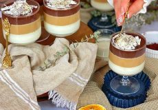 طرز تهیه پاناکوتا سه رنگ
