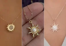 پلاک طلا خورشید زیبا