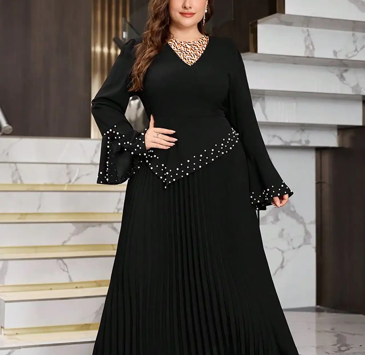 پیراهن ماکسی مجلسی مشکی