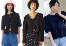 پیراهن زنانه مشکی جلو پاپیونی ترند