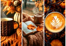 پروفایل پاییزی قهوه نوشیدنی