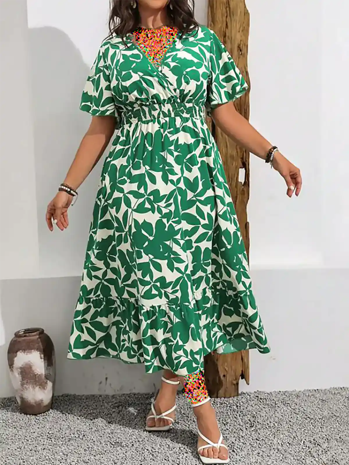 ساحلی طرحدار سبز زنانه