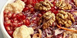 طرز تهیه سالاد انار مجلسی با گل کلم و طعمی بی نظیر