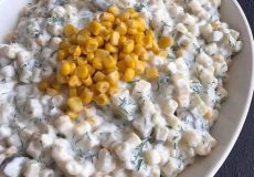 طرز تهیه سالاد ماکارونی با شوید