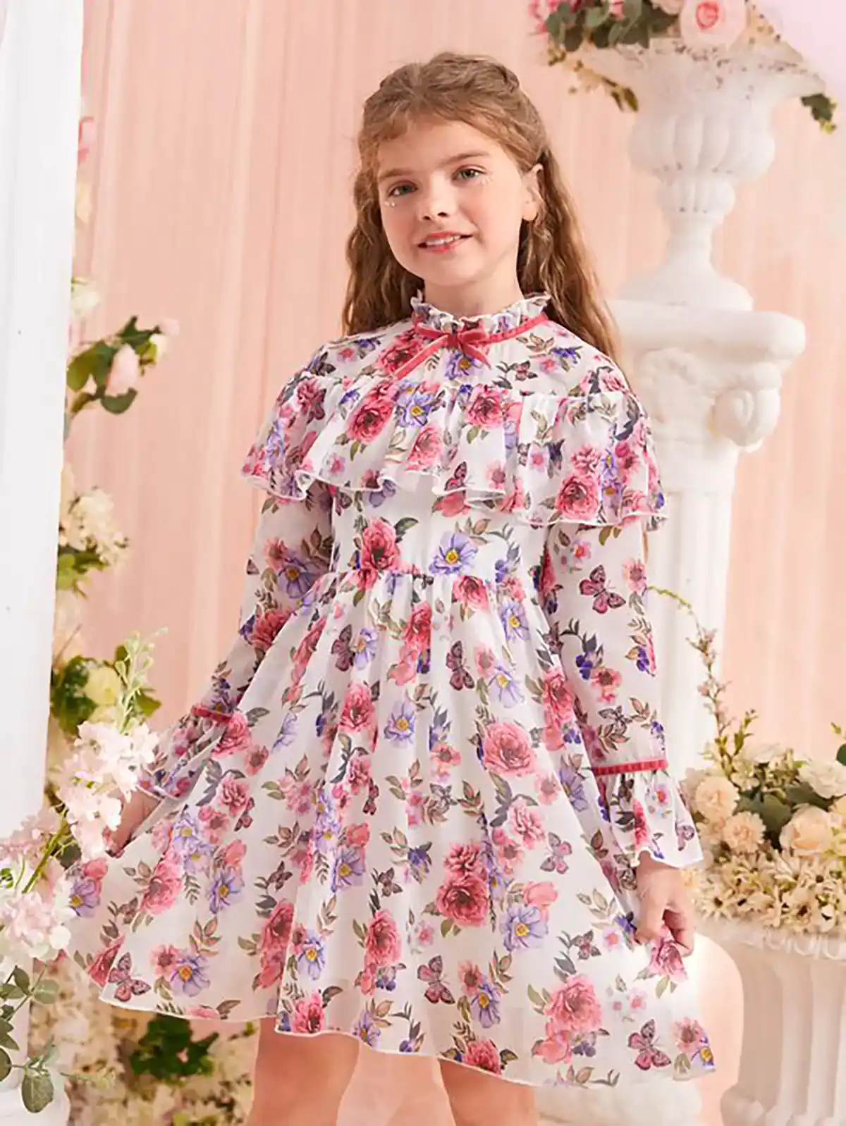 سارافن بلند گل گلی دخترونه