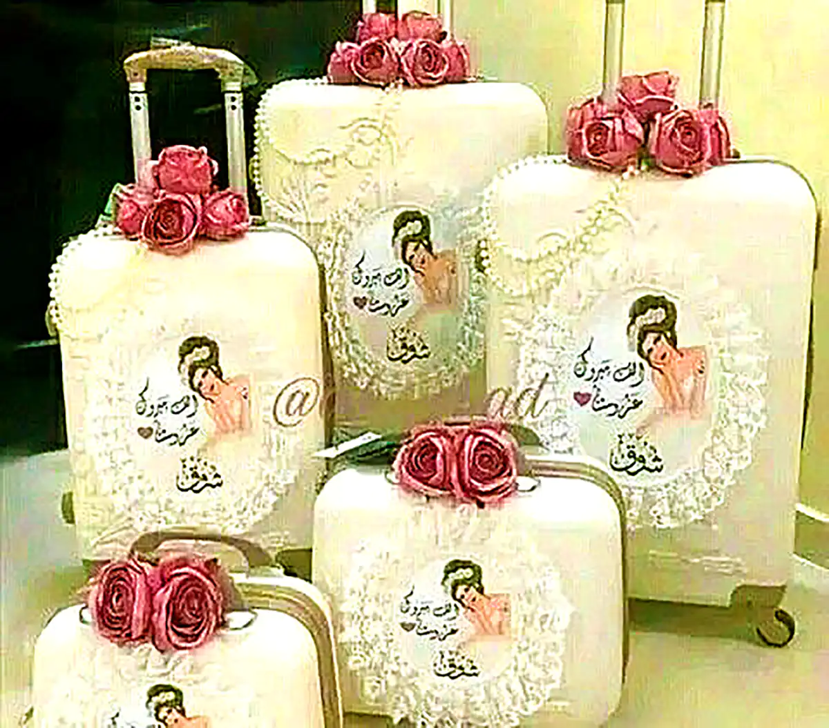 ست چمدون مسافرتی عروس