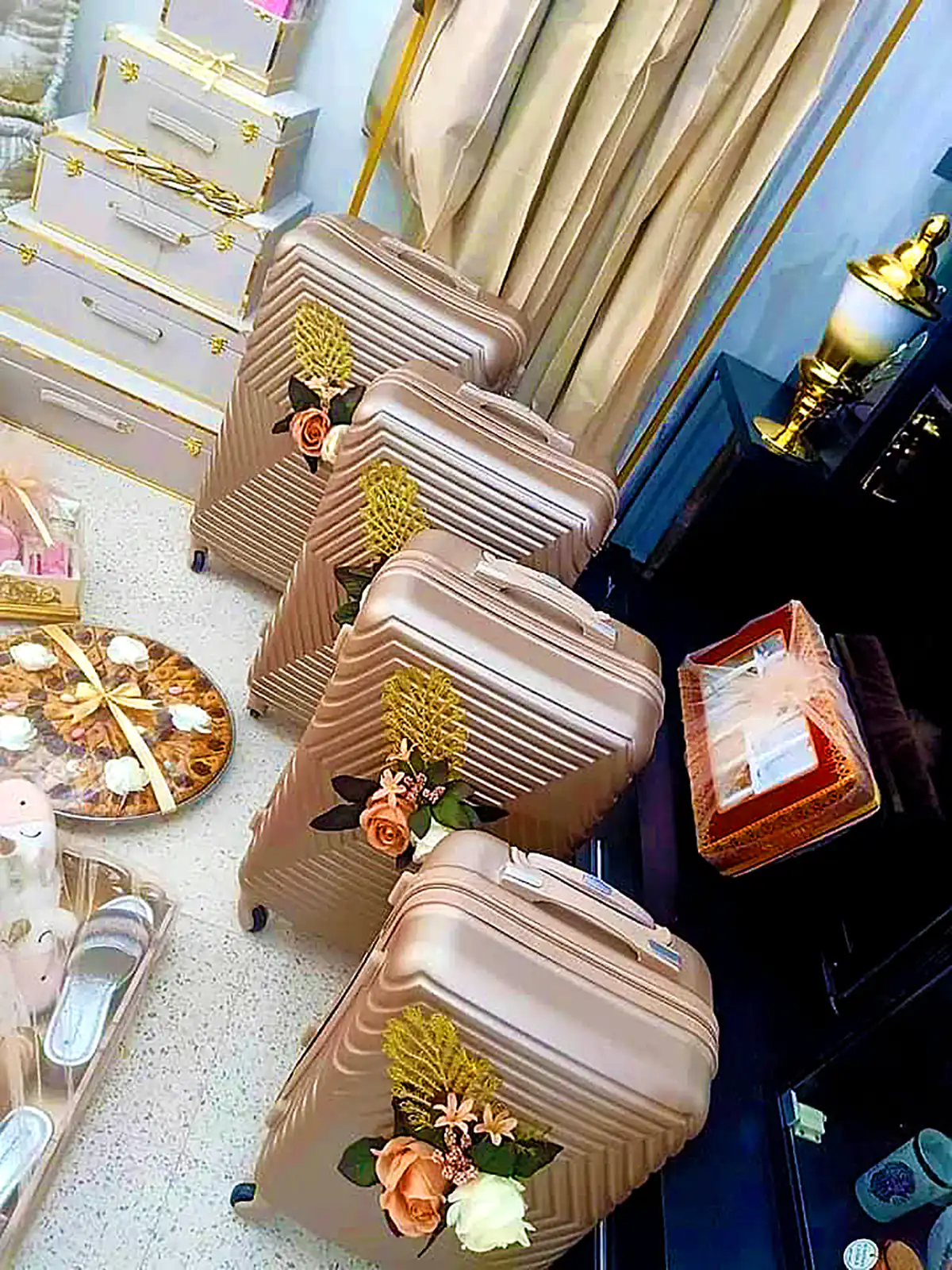 ست چمدون مسافرتی عروس