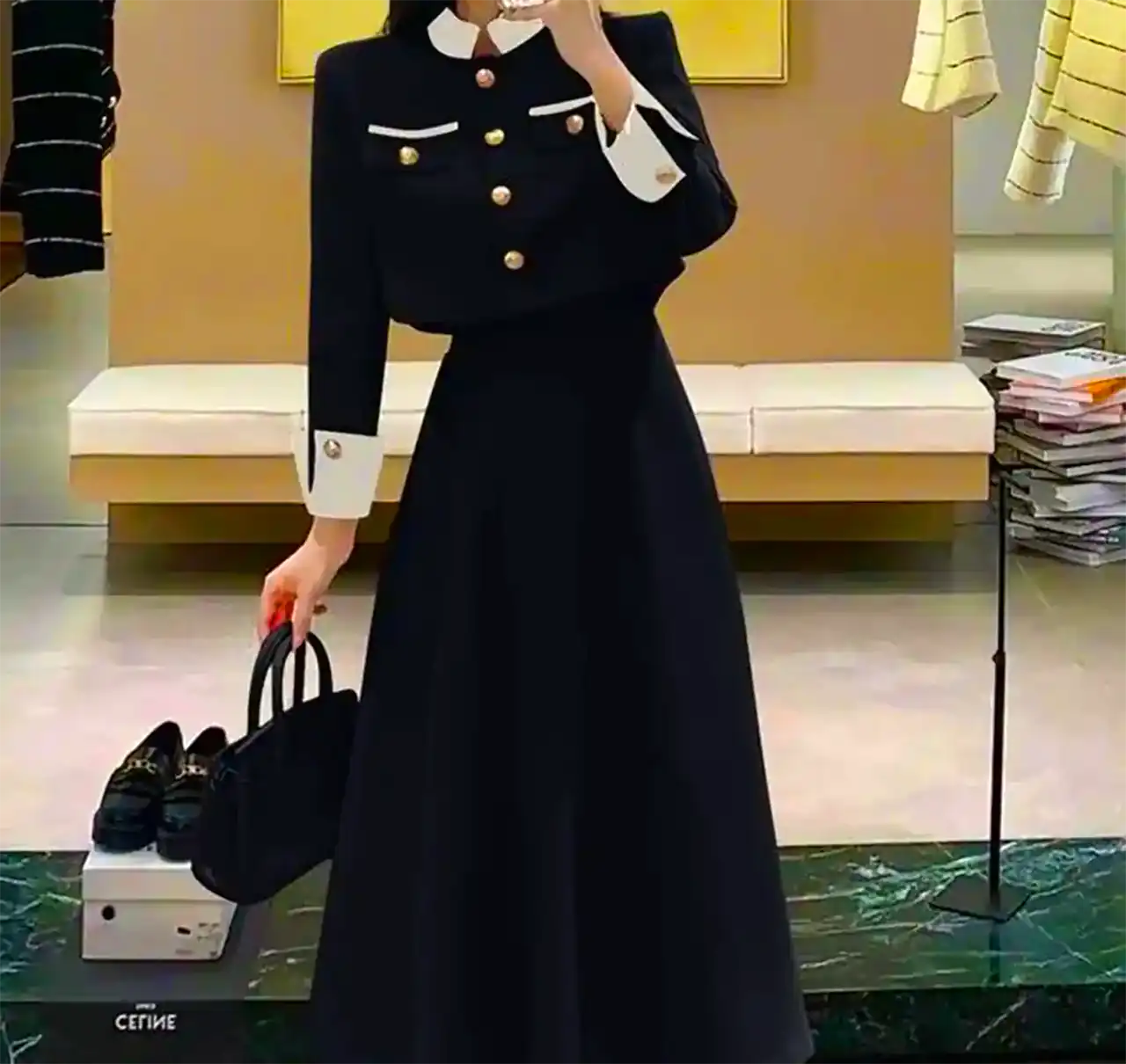 ست کت دامن زنانه شیک کره ای