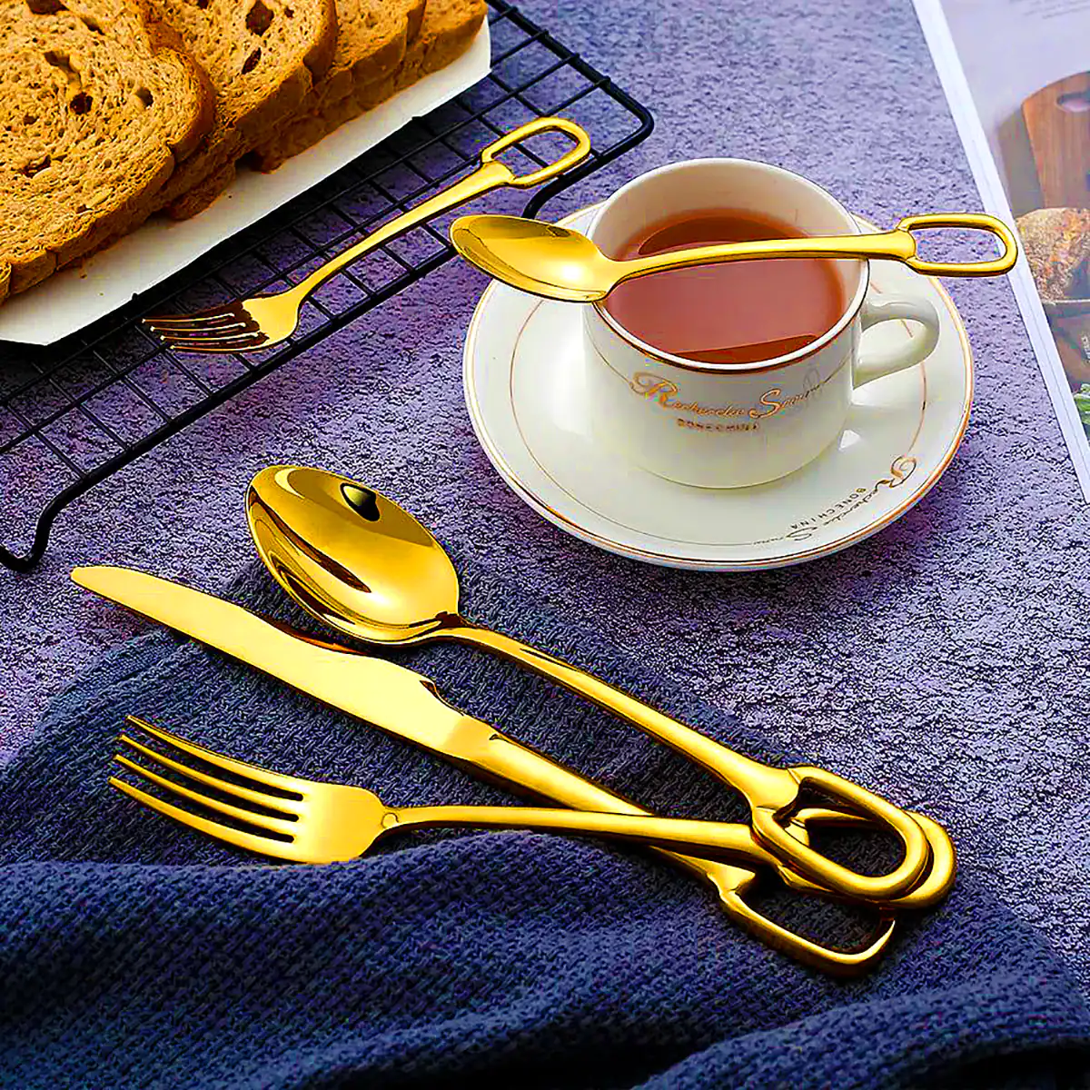 ست قاشق چنگال لاکچری