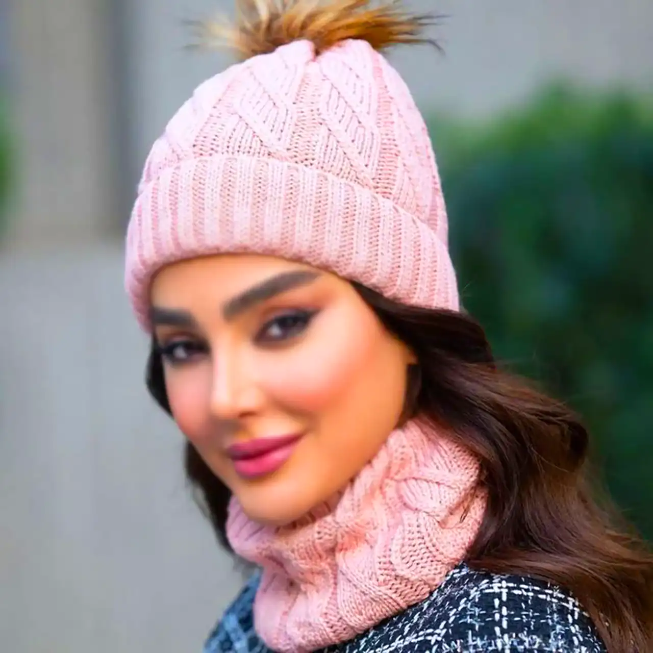 شال و کلاه قلاب بافی زنانه