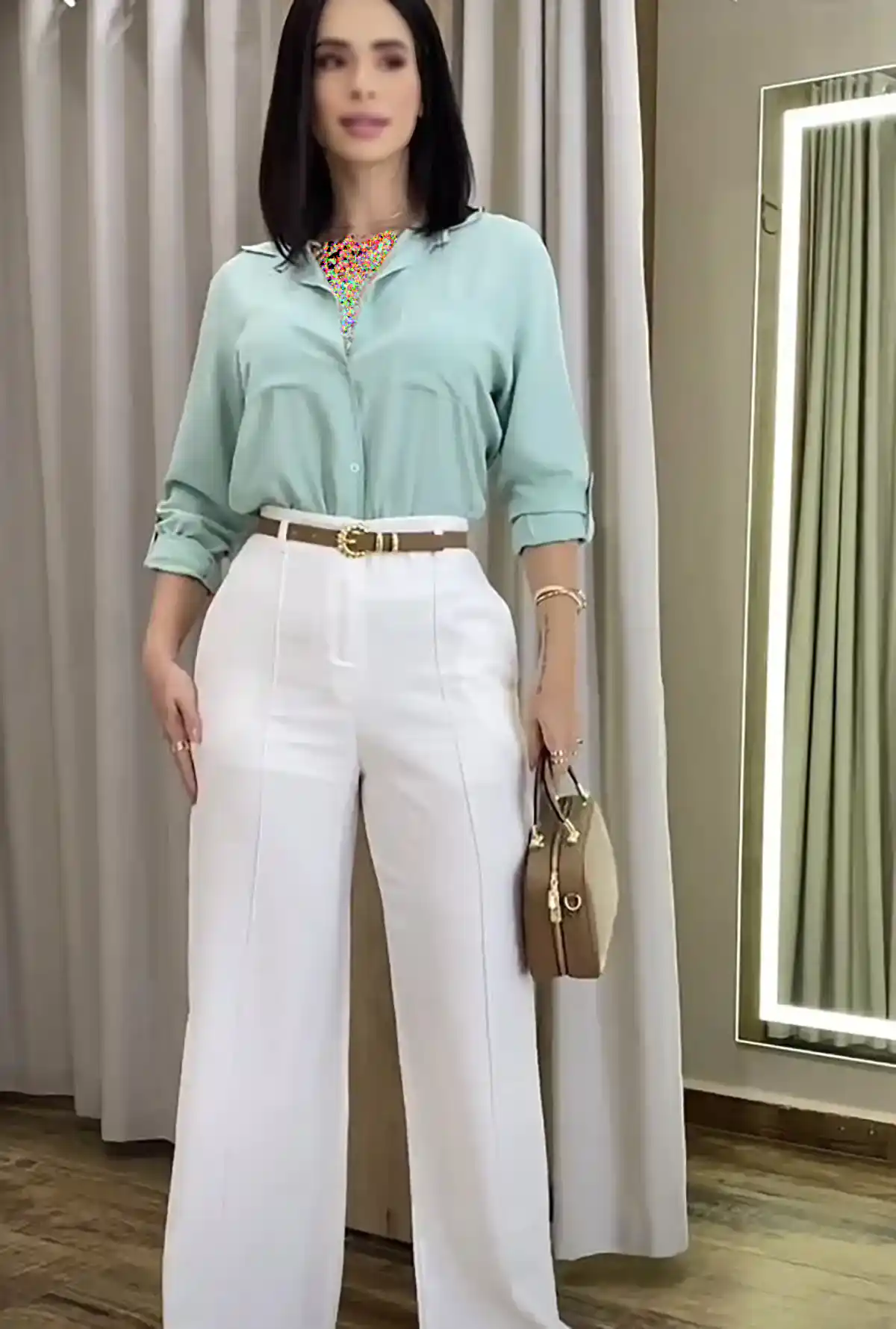 شلوار واید سفید زنانه