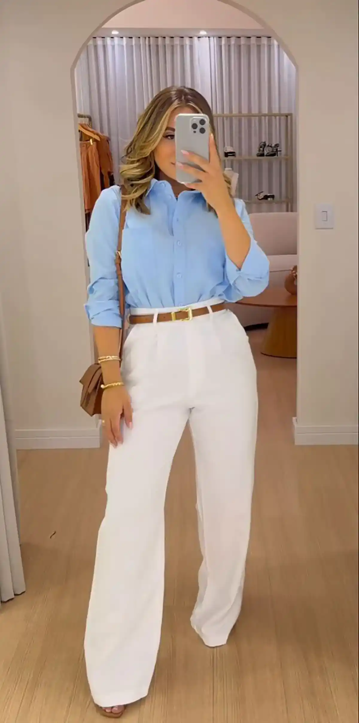 شلوار واید سفید زنانه