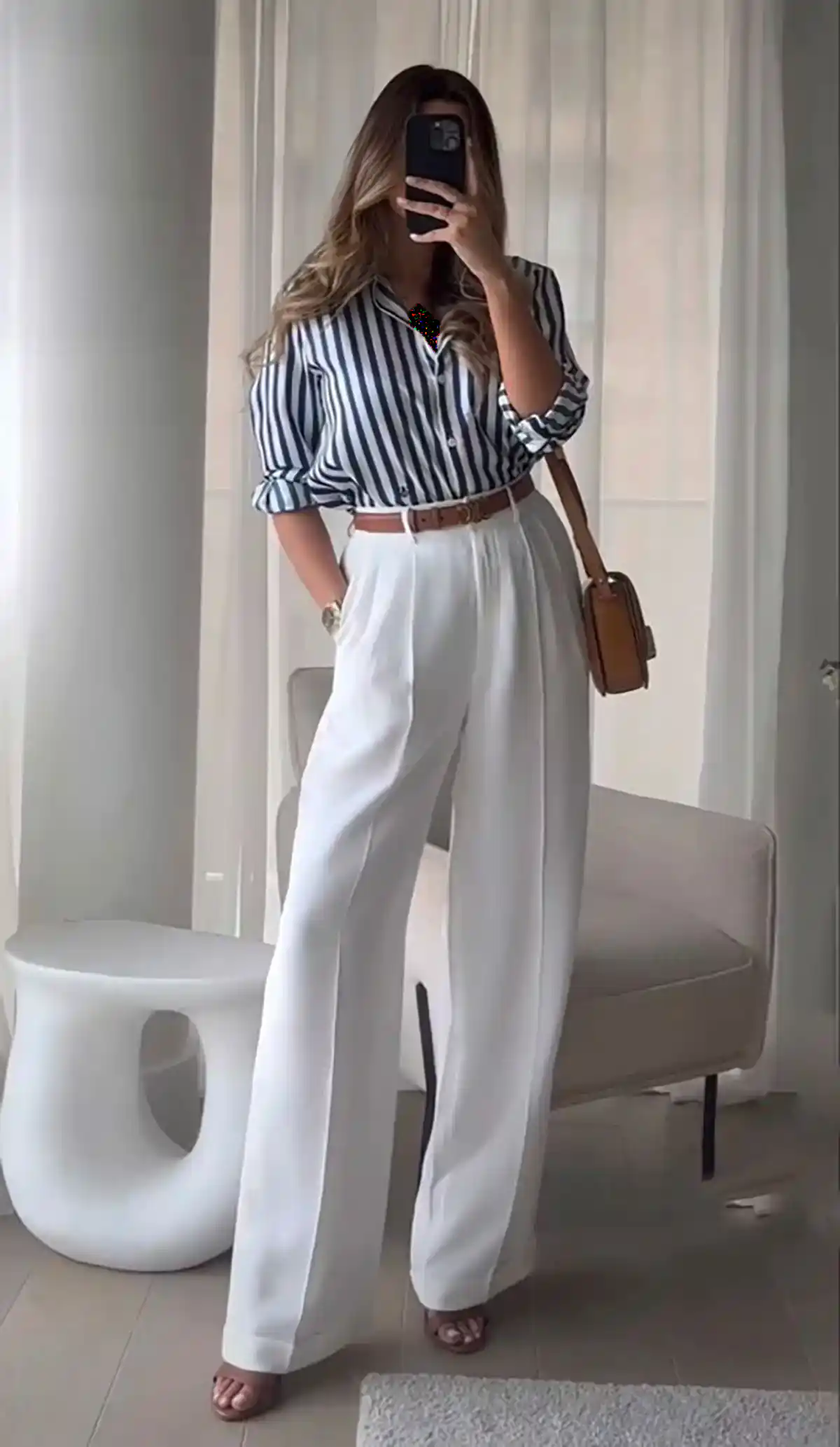 شلوار واید سفید زنانه