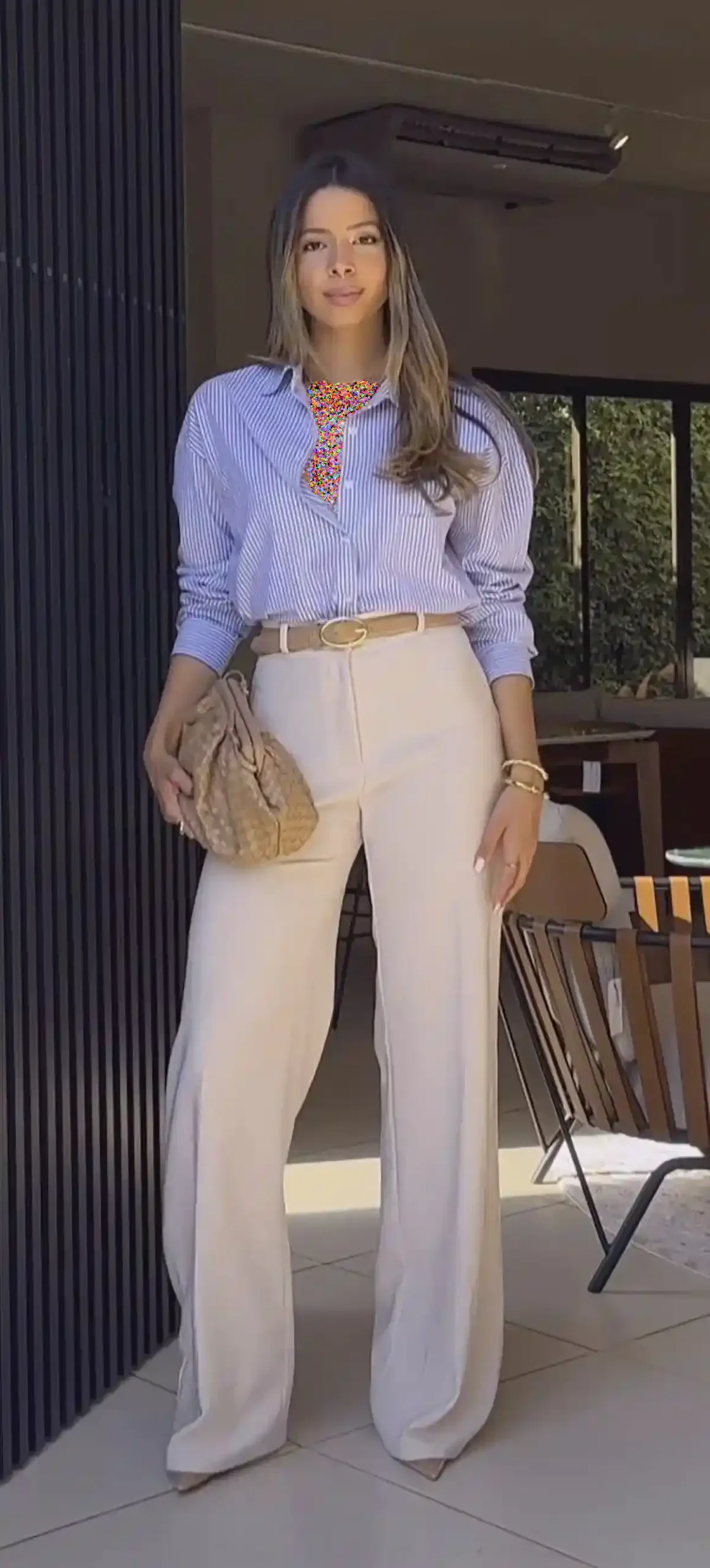 شلوار واید سفید زنانه
