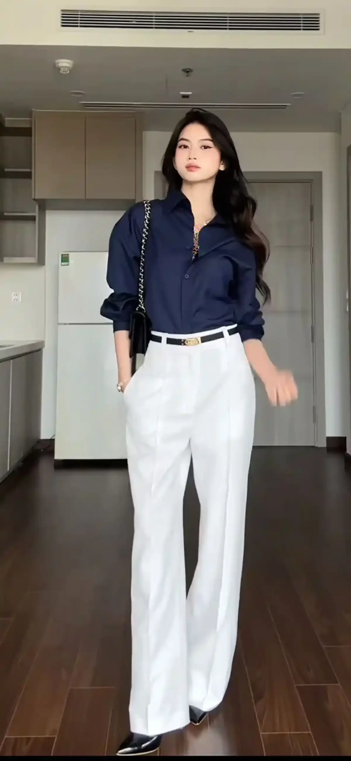 شلوار واید سفید زنانه
