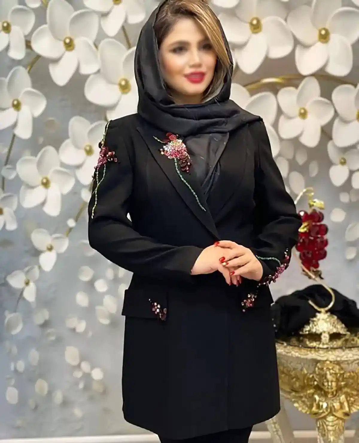 شیکترین مانتو کتی مجلسی مشکی