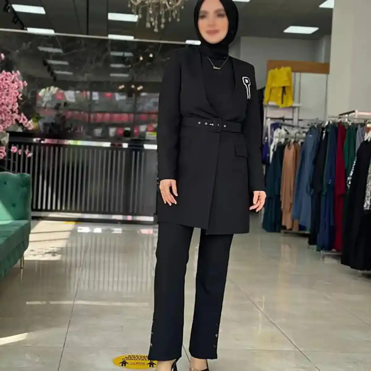 شیکترین مانتو کتی مجلسی مشکی