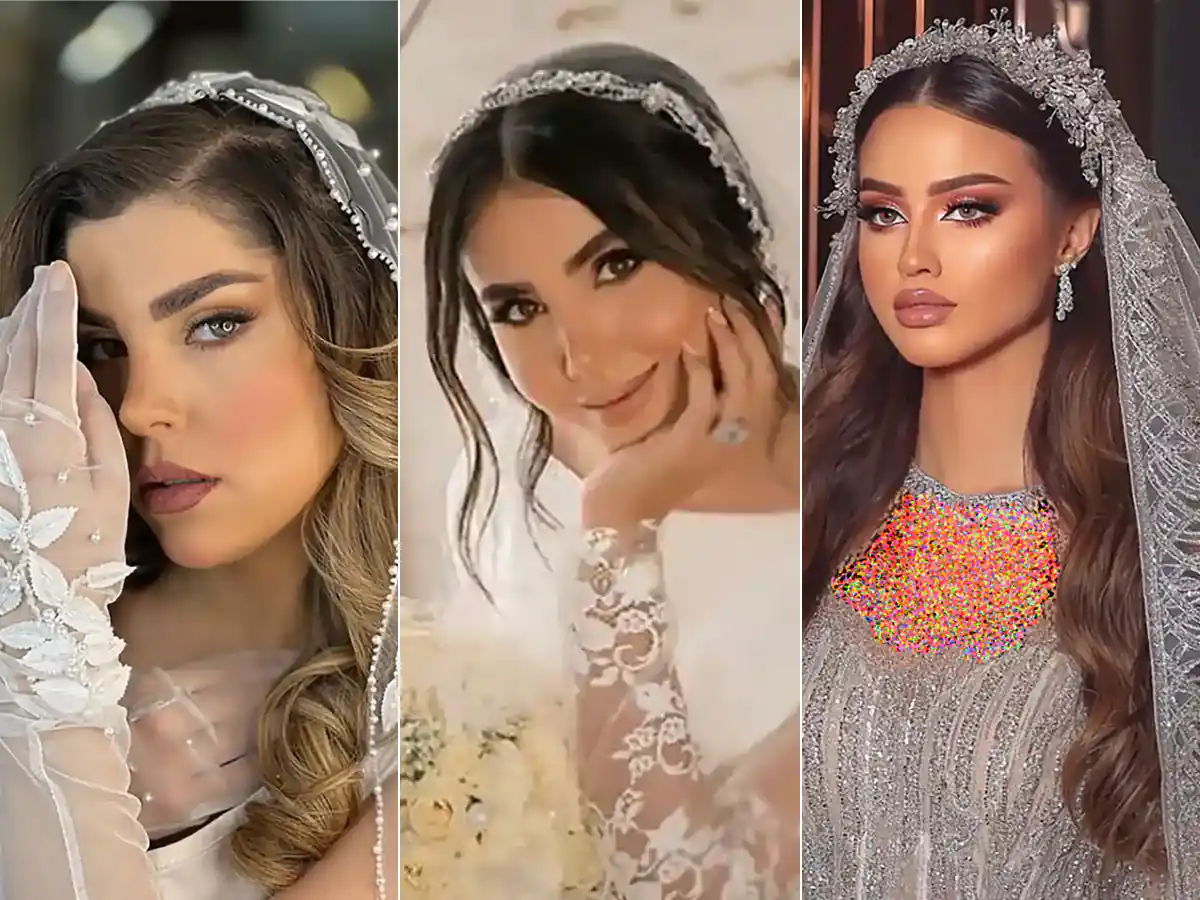 شینیون با تور عربی عروس شیک