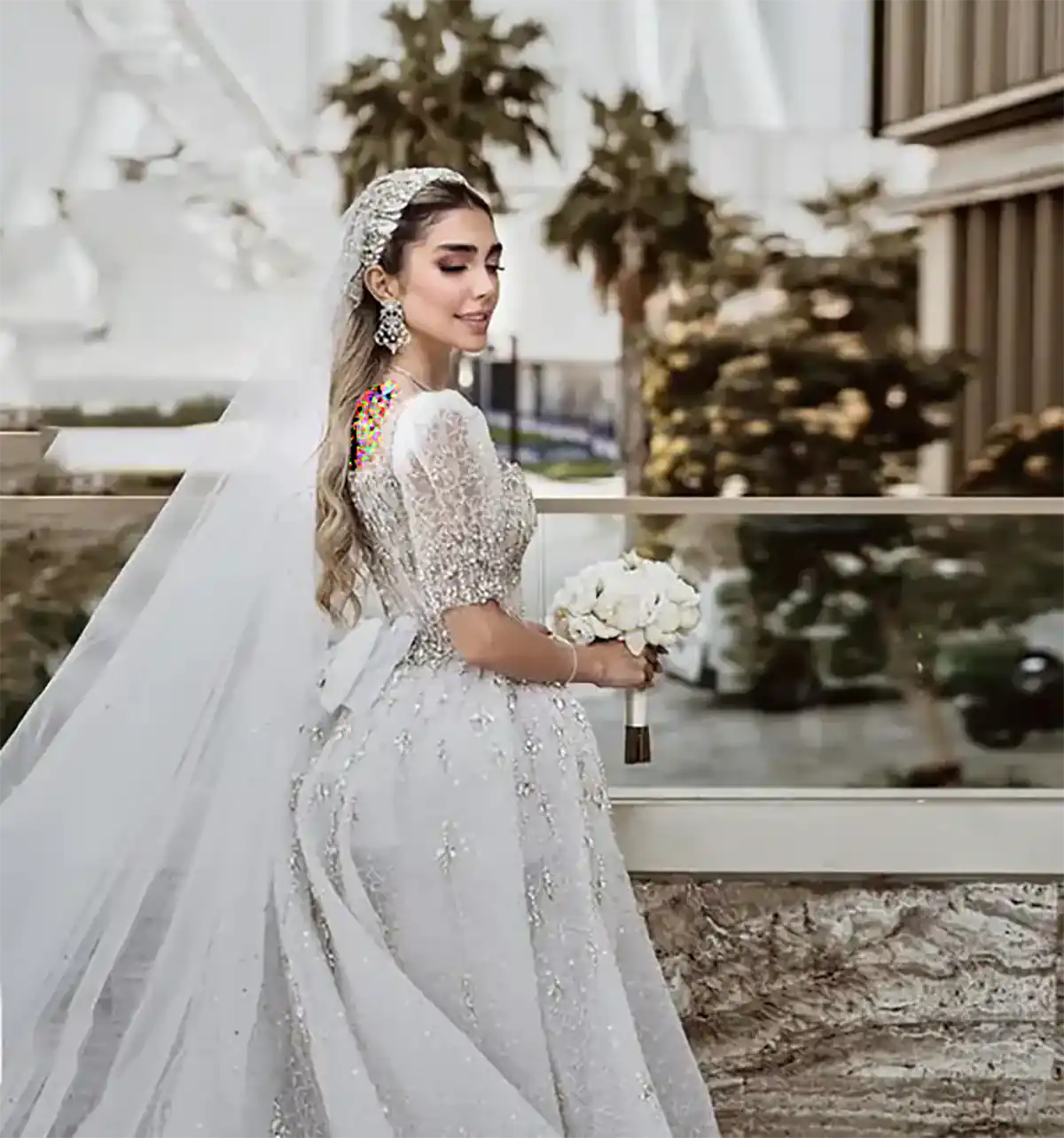 شینیون با تور عربی عروس شیک