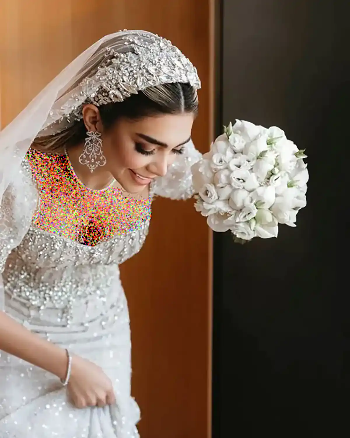 شینیون با تور عربی عروس شیک