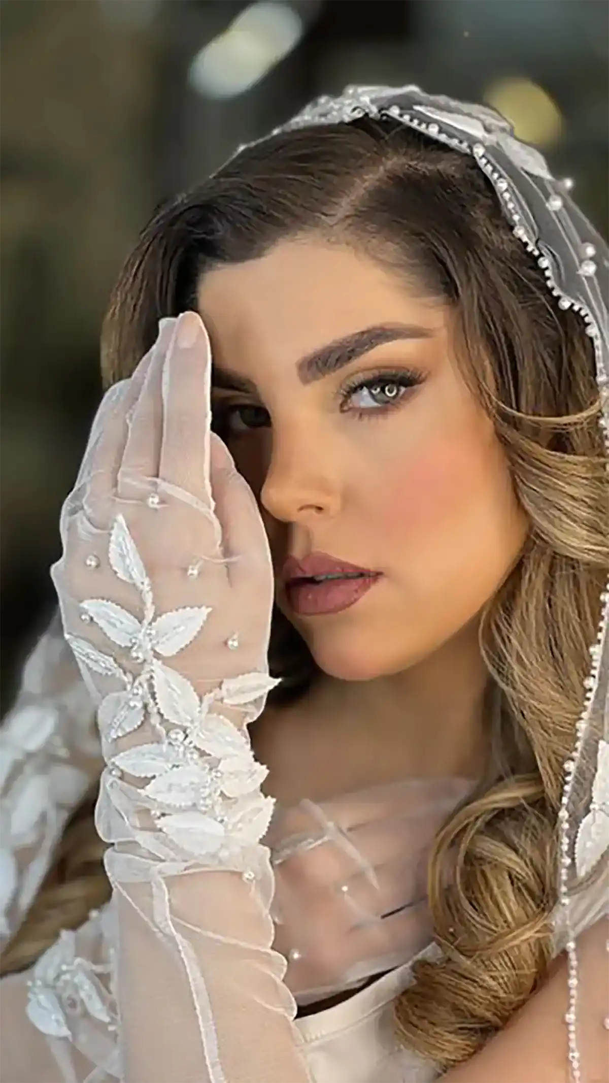 شینیون با تور عربی عروس شیک