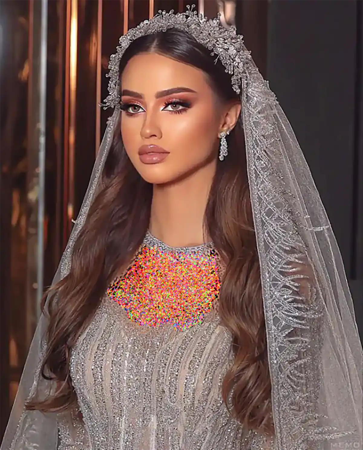 شینیون با تور عربی عروس شیک