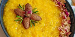 طرز تهیه شله زرد مخصوص و خوشمزه به روش نذری برای 4 نفر