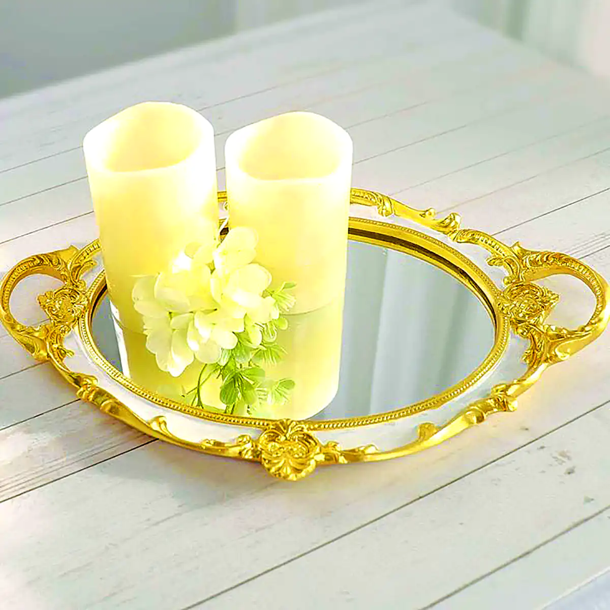 سینی آینه ای دکوراتیو رومیزی