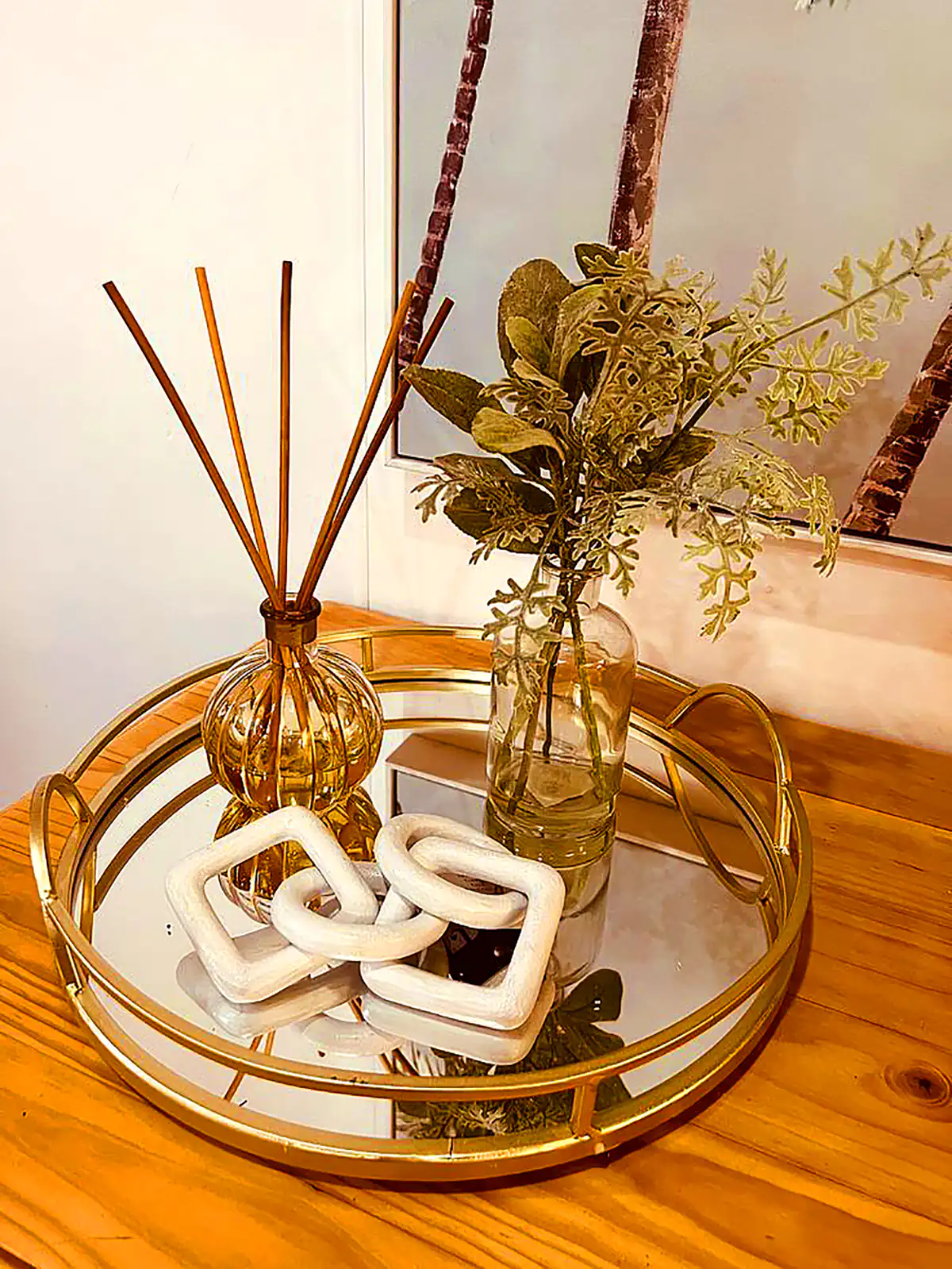 سینی آینه ای دکوراتیو رومیزی