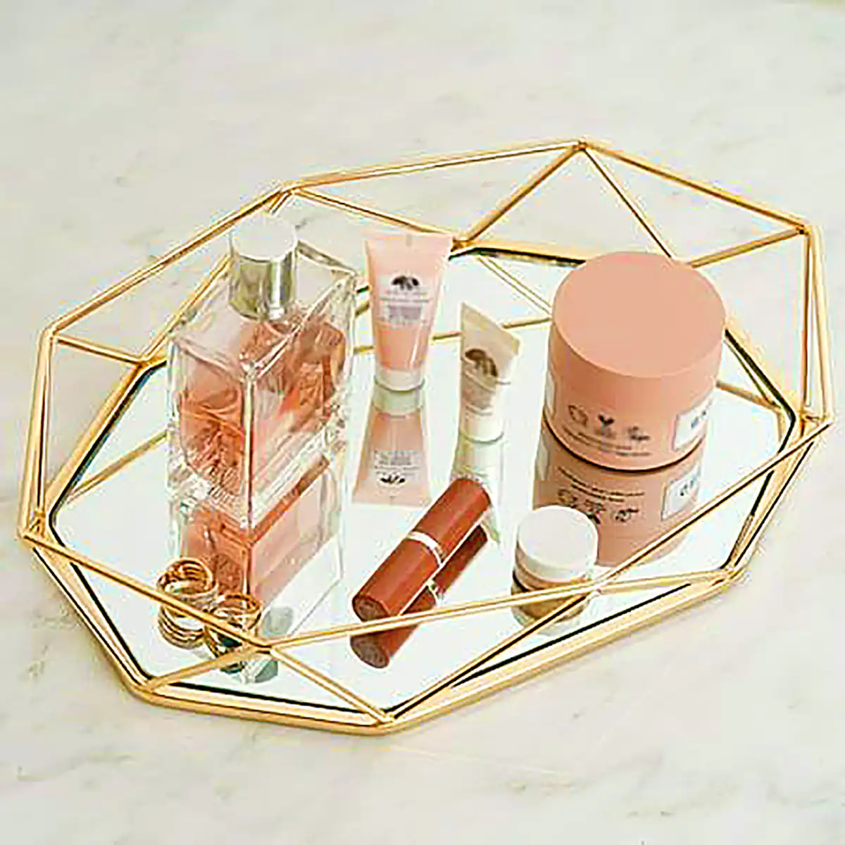 سینی آینه ای دکوراتیو رومیزی