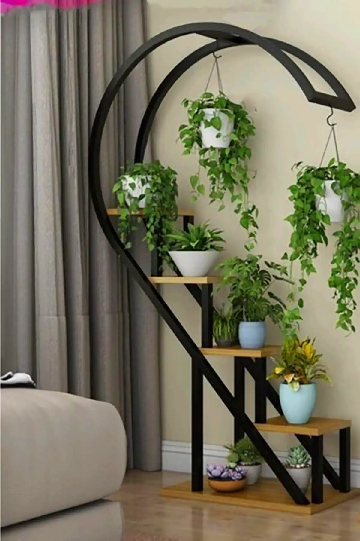 استند گلدان چندطبقه فلزی