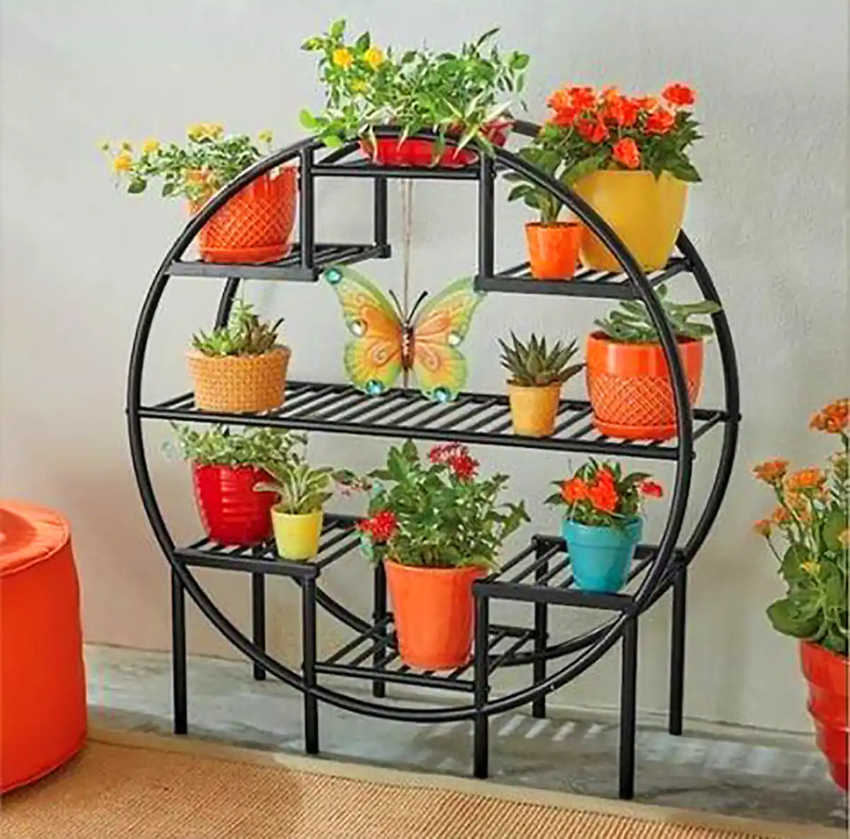 استند گلدان چندطبقه فلزی