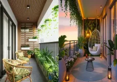 طراحی تراس + یه فضاهای دنج و سبز منحصربفرد با طراحی کاربردی تراس