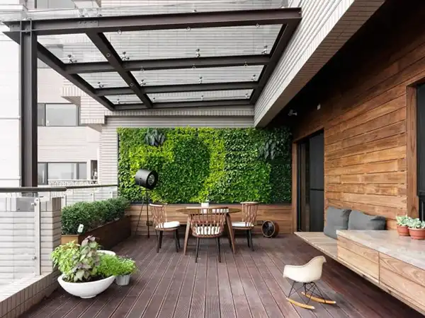 طراحی تراس + یه فضاهای دنج و سبز منحصربفرد با طراحی کاربردی تراس