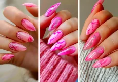 طرح ناخن کوارتز صورتی
