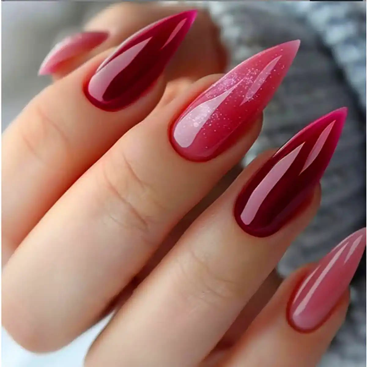 طرح ناخن کوارتز صورتی