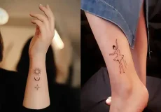 تاتو دخترانه خفن + نماد ظرافت،عشق و هنر در تاتو دخترانه خفن