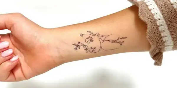 تاتو دخترانه خفن + نماد ظرافت،عشق و هنر در تاتو دخترانه خفن