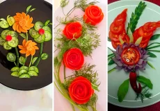 تزئین بشقاب غذا