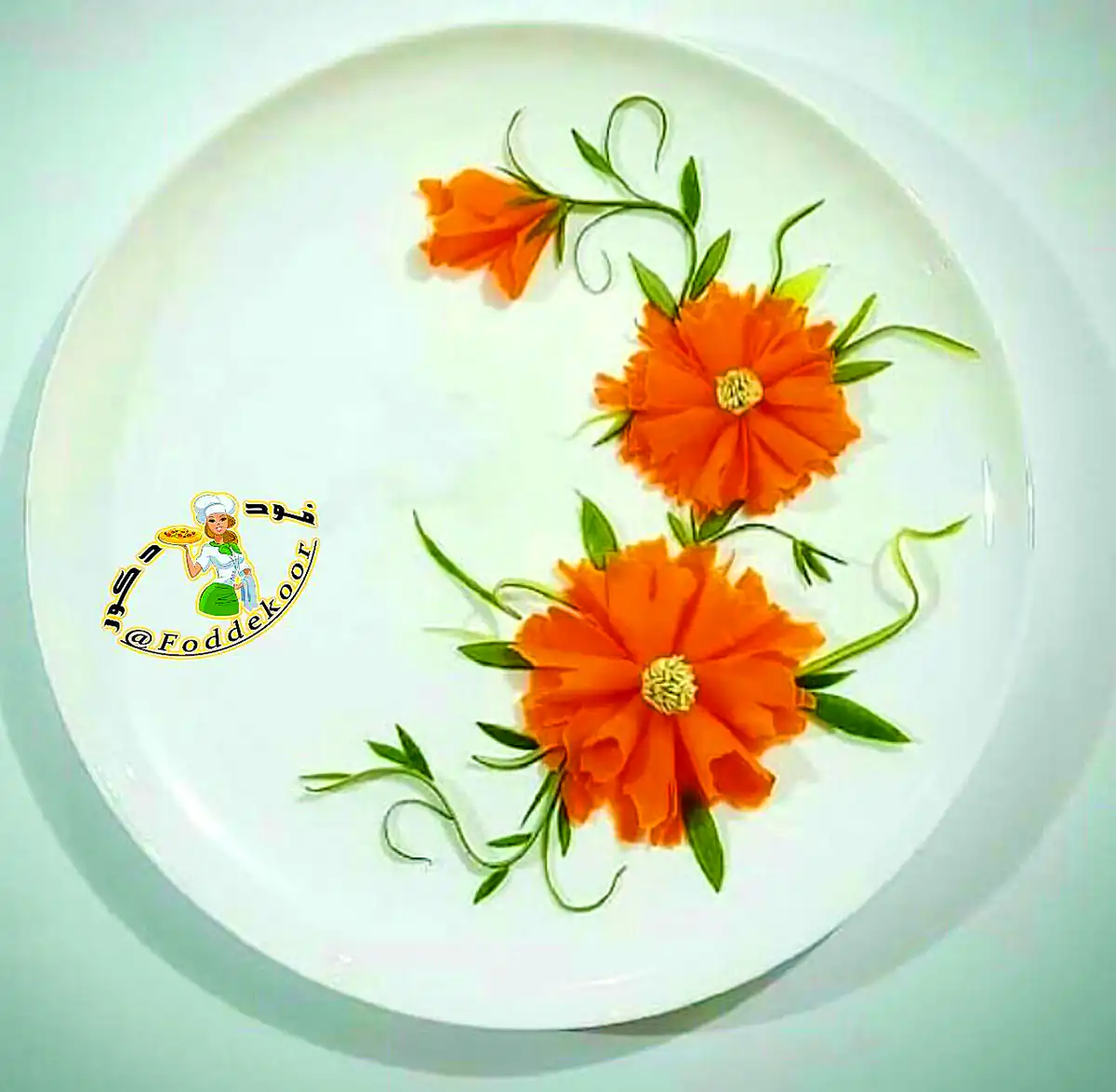 تزئین بشقاب غذا