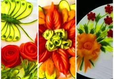 تزئین حرفه ای خیار و گوجه