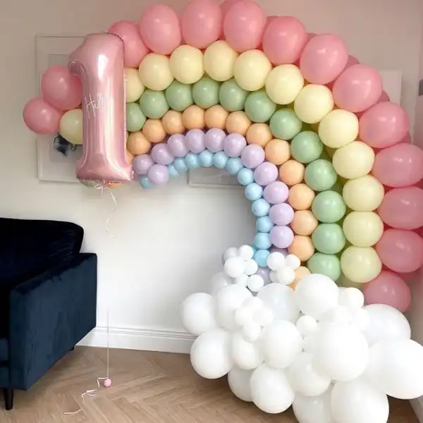 تزیین بادکنک تولد روی دیوار + تزیین منحصربفرد و شیک بادکنک تولد روی دیوار 